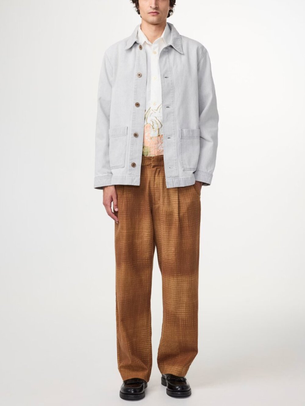 NN07 "Kay" Relaxed fit linen blend pant in brown, size 32 x 32 - Picture 4 of 12